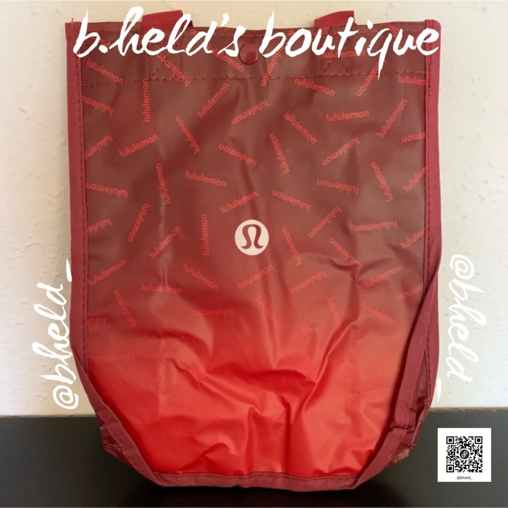 lululemon Limited Edition Red Ombré Small Tote Bag New NWOT